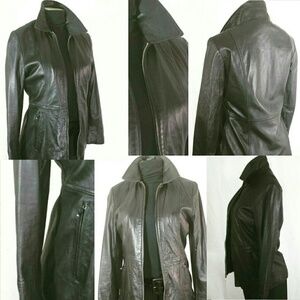 Wilson's Leather Zipper Front Jacket- Black
